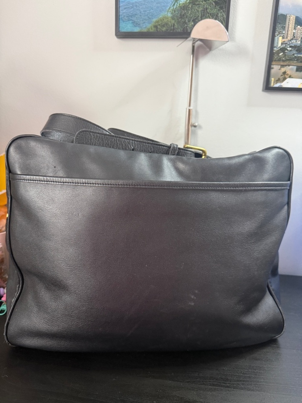 Coach Double Compartment Carry-On 1996 Vintage Leather with hangtag - Picture 8 of 12